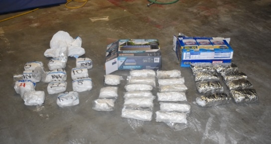 Drugs were hidden in boxes