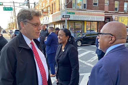 Philip Sellinger attending Newark Community Walk event.