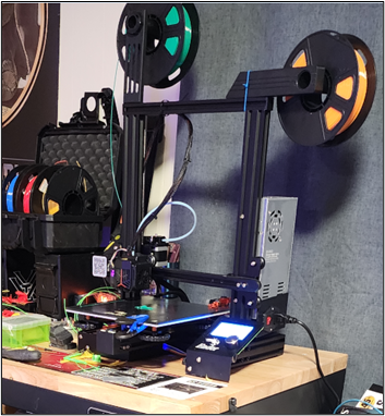3D printer showing a switch being printed.