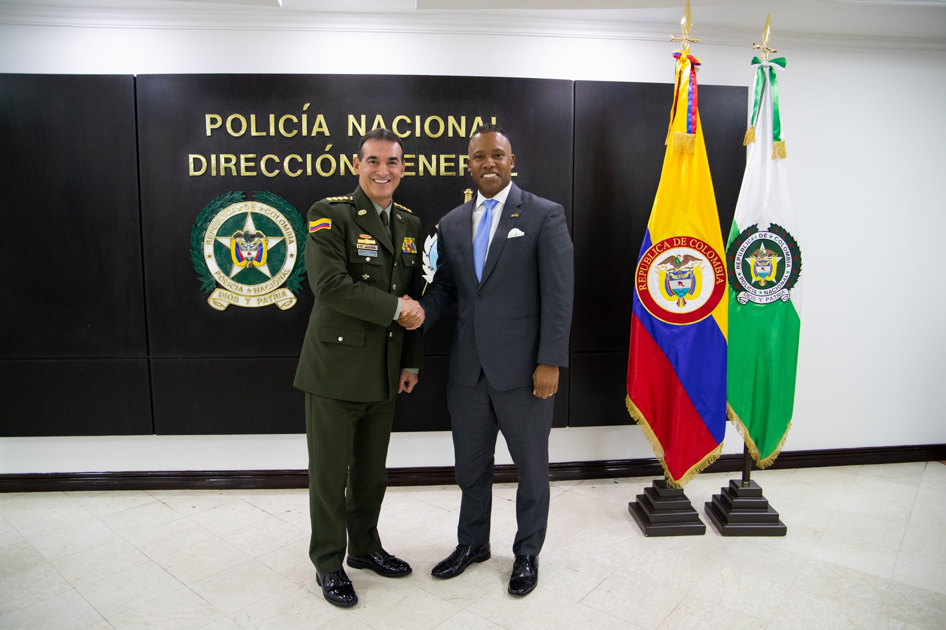 Colombian National Police Director General William René Salamanca and AAG Polite