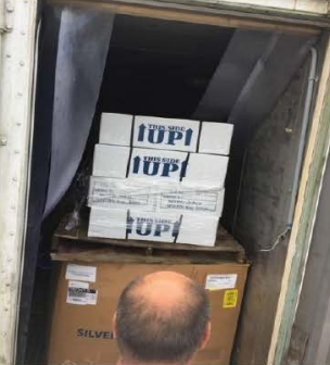 Boxes of illegally taken salmon
