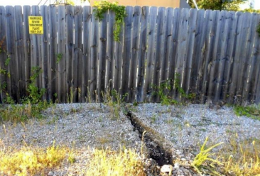 Trench dug to allow sewage to flow from facility