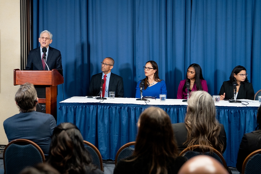 Attorney General Merrick B. Garland delivers remarks at the National Legal Aid & Defender Association’s Gideon@60 Commemoration.