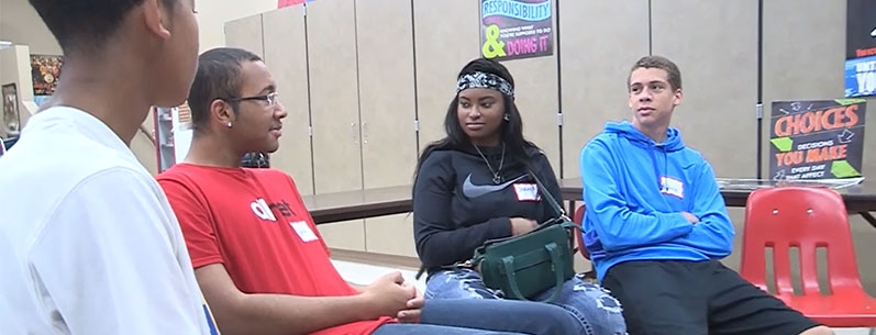 During a School-SPIRT, students discuss ways to address racial tension at their high school.