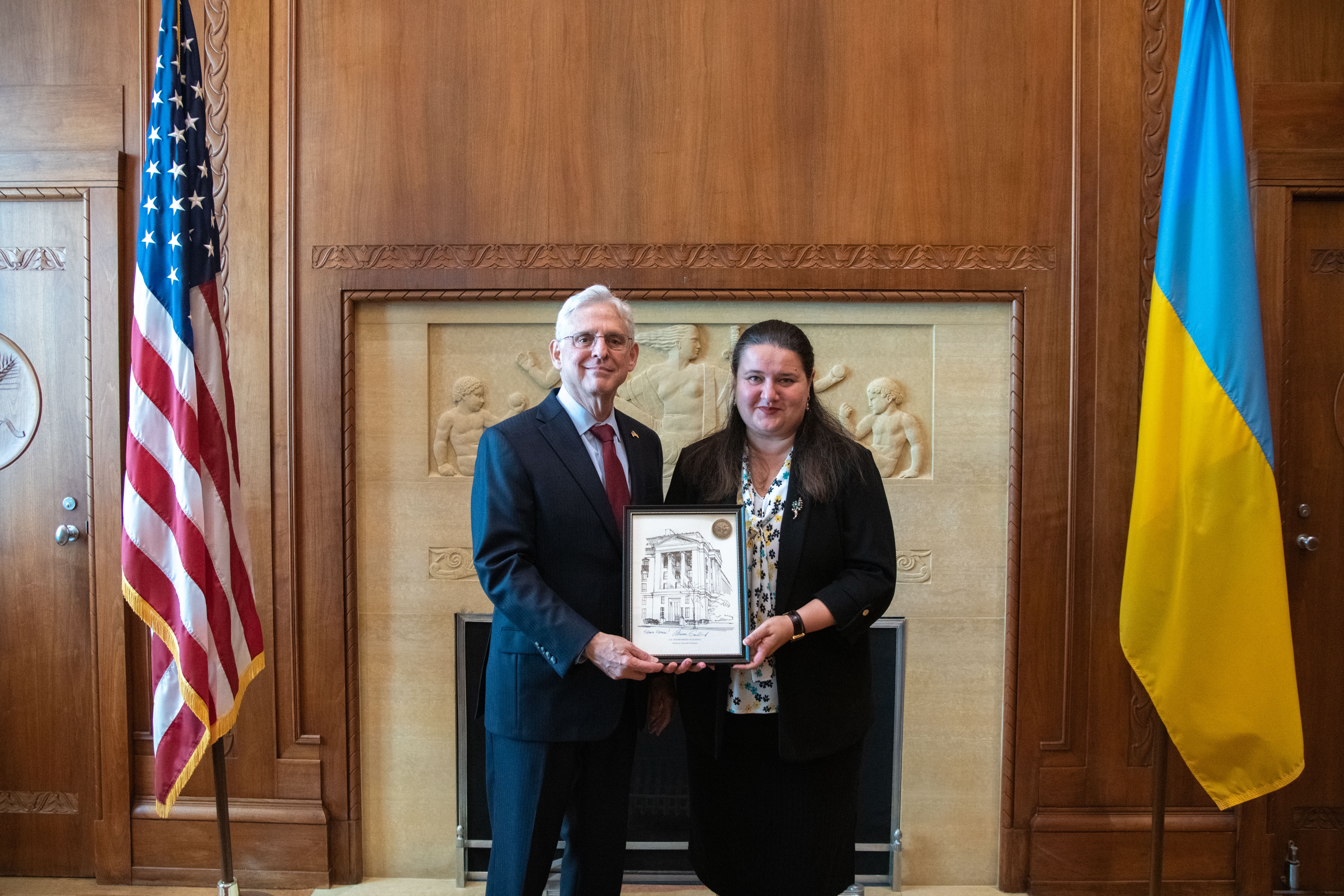 Attorney General Merrick B. Garland and Ambassador Oksana Markarova