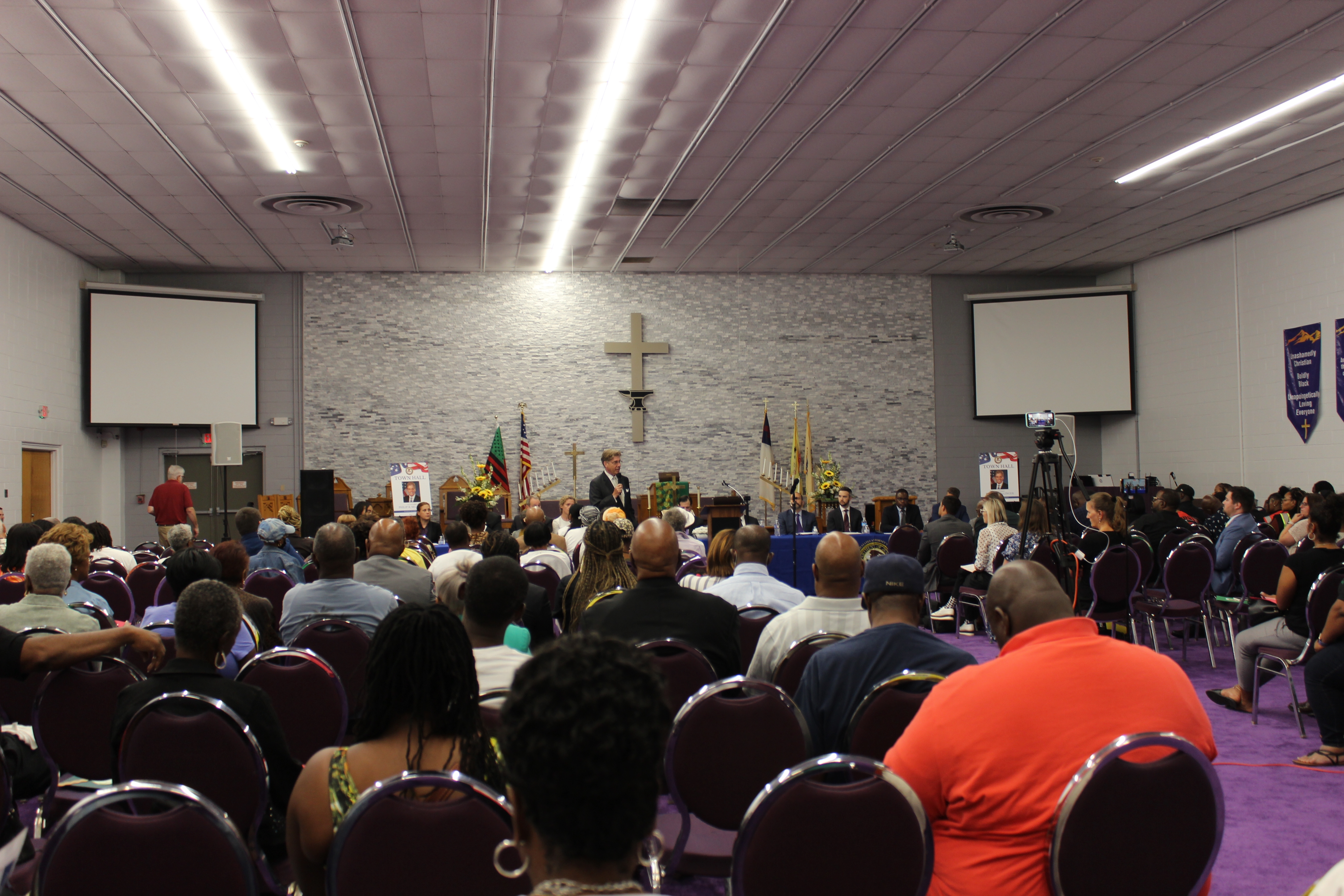 U.S. Attorney Sellinger and various Assistant U.S. Attorneys spoke with citizens at a public town hall in Trenton.