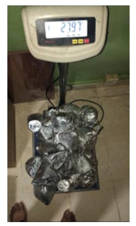 Photograph of rhinoceros horns that the defendant had available for sale