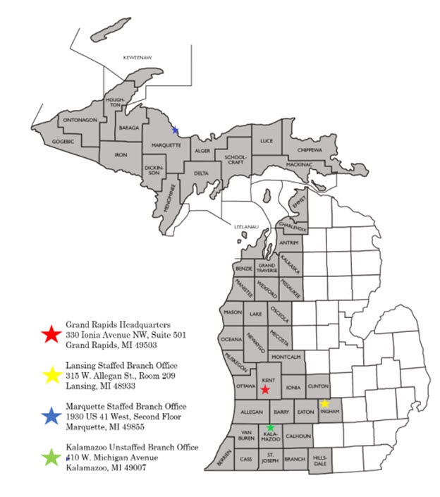 Michigan Western Map
