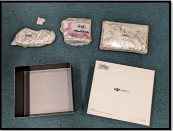 Photo of packages suspected to contain narcotics, including fentanyl and heroin