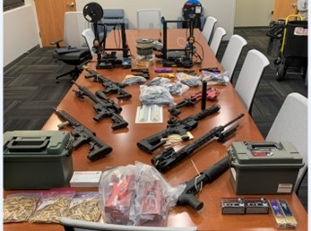 Firearms and Ammunition Seized from Defendant's Residence