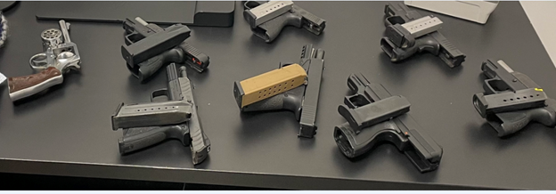 Photo of eight firearms attempted to be sold to the CI