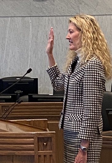 U.S. Attorney Gorman takes oath.