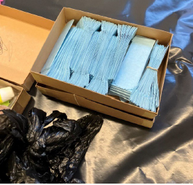 Photo of materials designed for use in packing narcotics for distribution