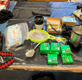 Photo of materials designed for use in packing narcotics for distribution