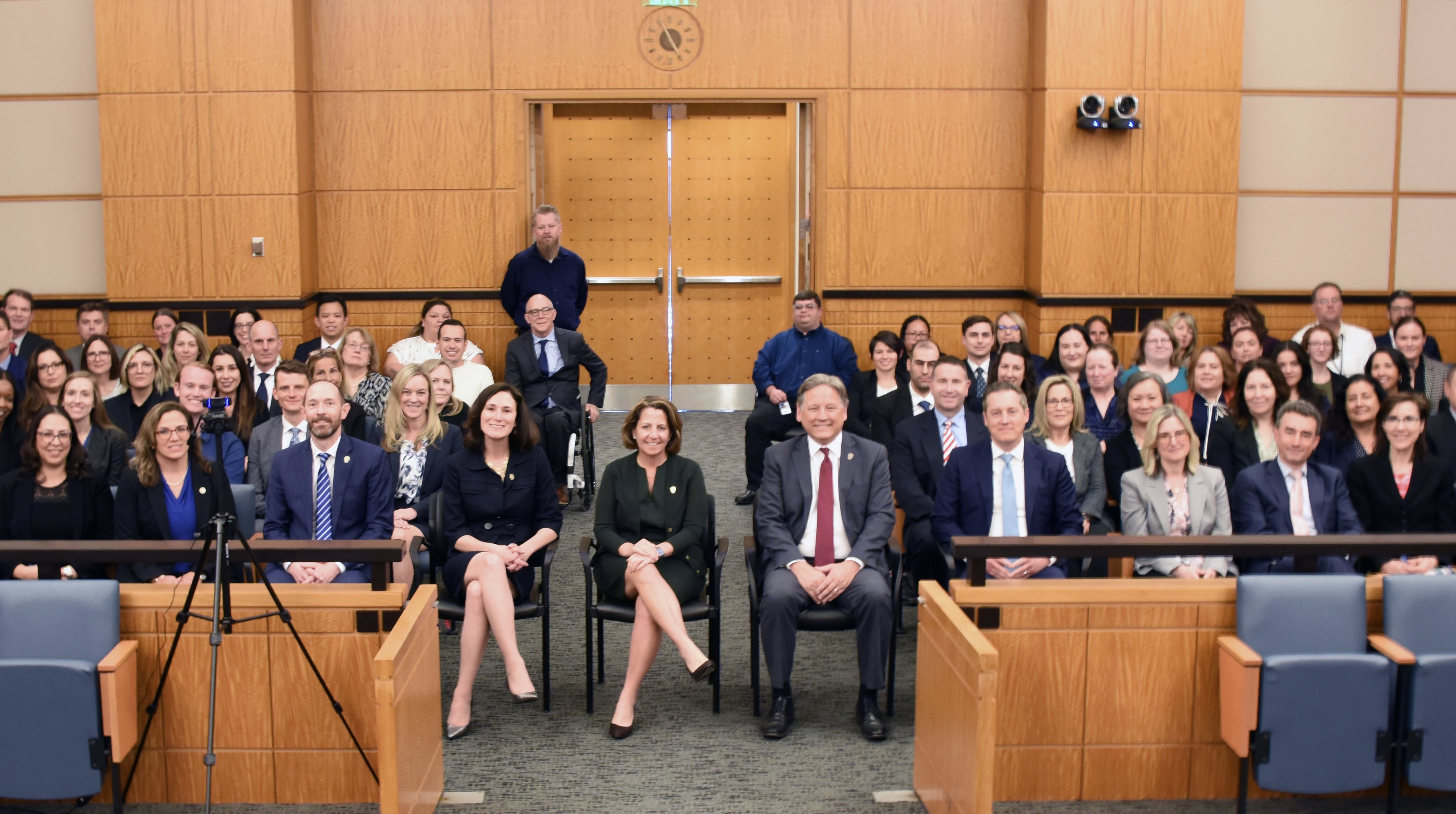 Deputy Attorney General Monaco with U.S. Attorney Phillip A. Talbert and staff at the U.S. Attorney's Office for the Eastern District of California