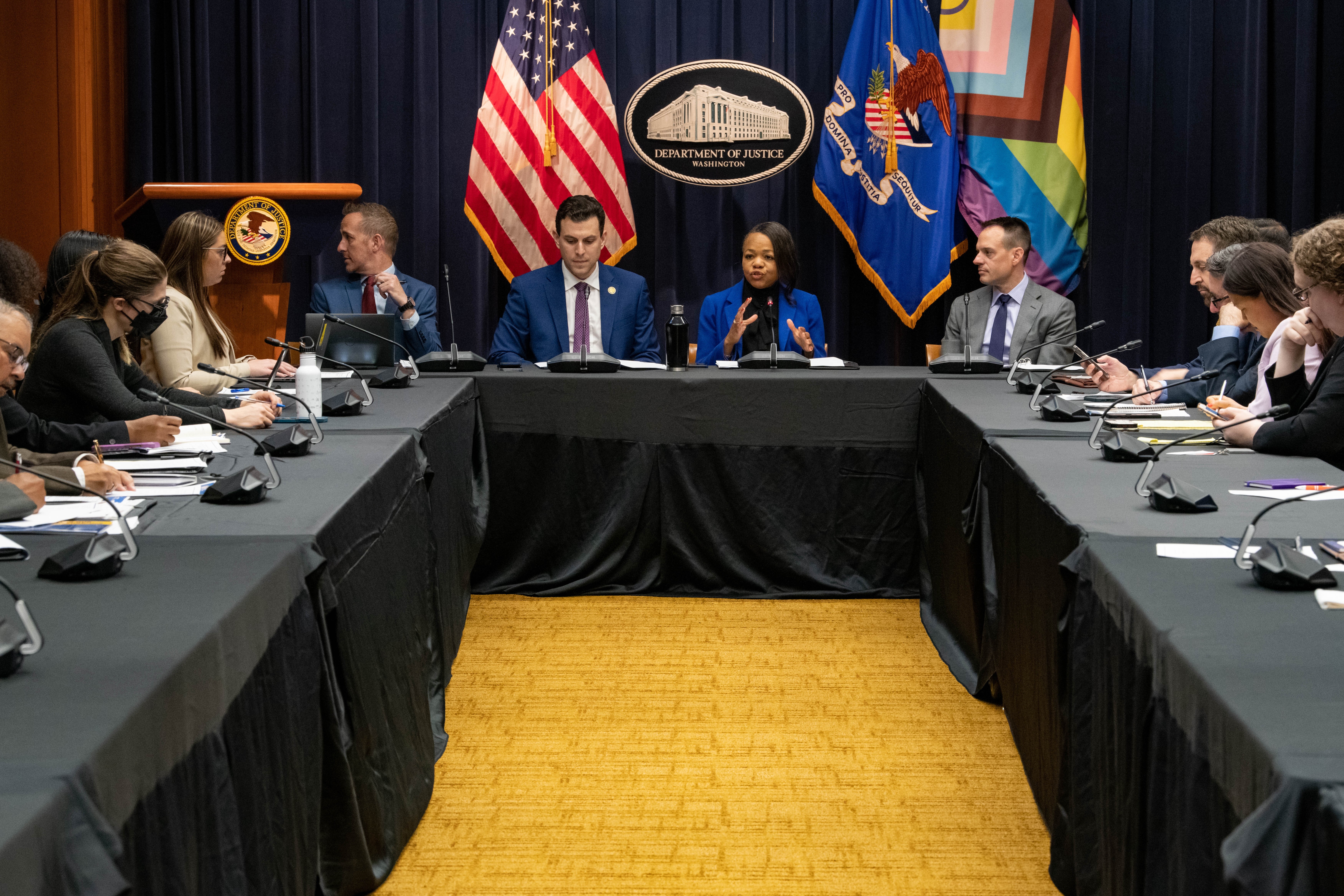 Acting Associate Attorney General Mizer and Assistant Attorney General Clarke meeting with LGBTQI+ stakeholders.