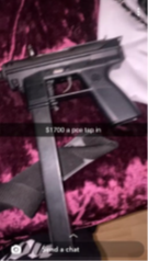 SnapChat images of defendant with firearm