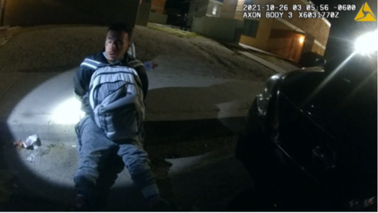 Screengrab of body worn video footage showing Hernandez
