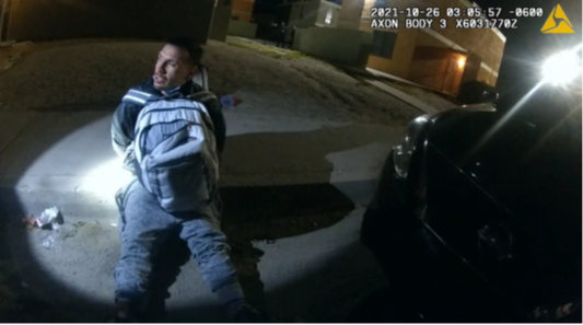Screengrab of body worn video footage showing Hernandez