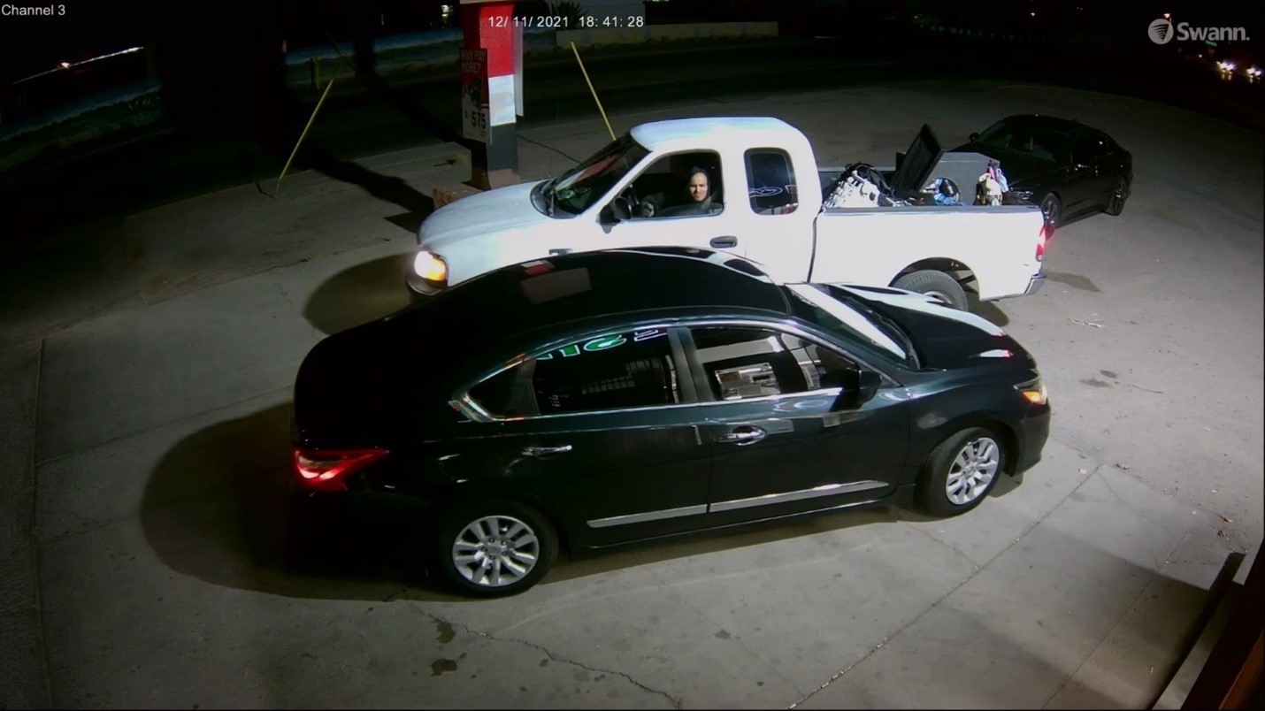 Screen capture of surveillance video showing Coronado confronting the victim.