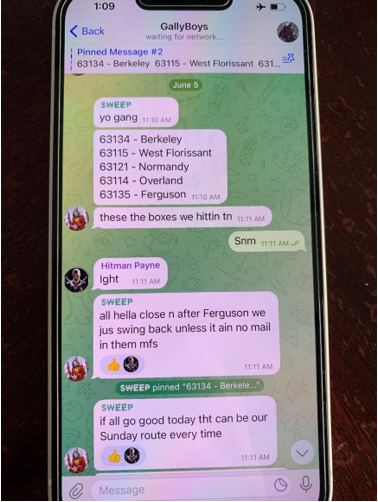 Screenshot of messages on a cell phone.