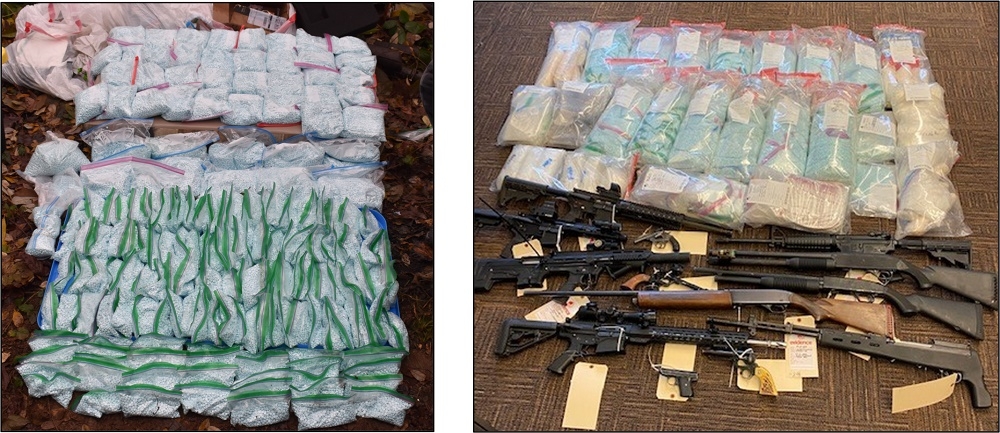 Fentanyl pills and guns