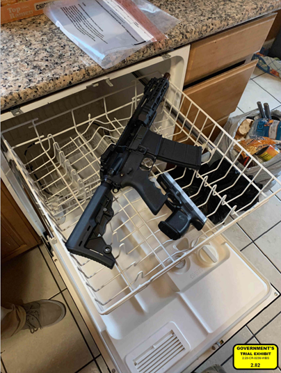 guns in dishwasher