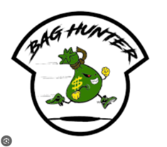Since at least 2021, some members of the conspiracy have worn clothing items bearing a logo depicting a sack of money running along with the phrase “Bag Hunter.”