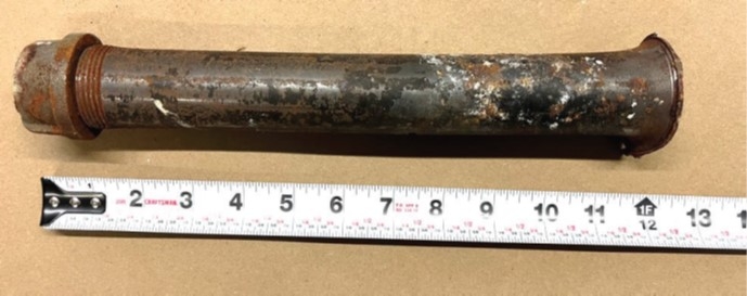 Pipe bomb remains