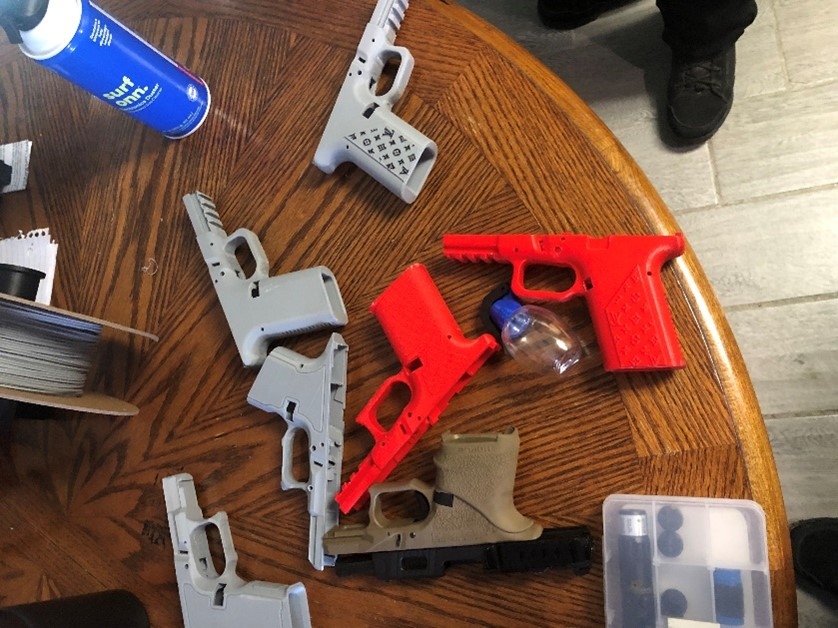 Red pistol