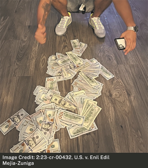 Photograph of alien smuggling proceeds.