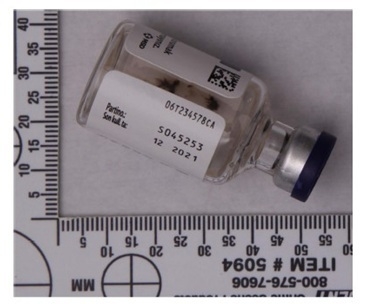 Contaminated medicine vial