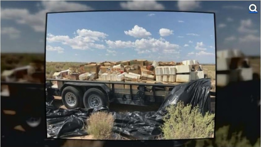 Trailer dumped on West Mesa in 2018