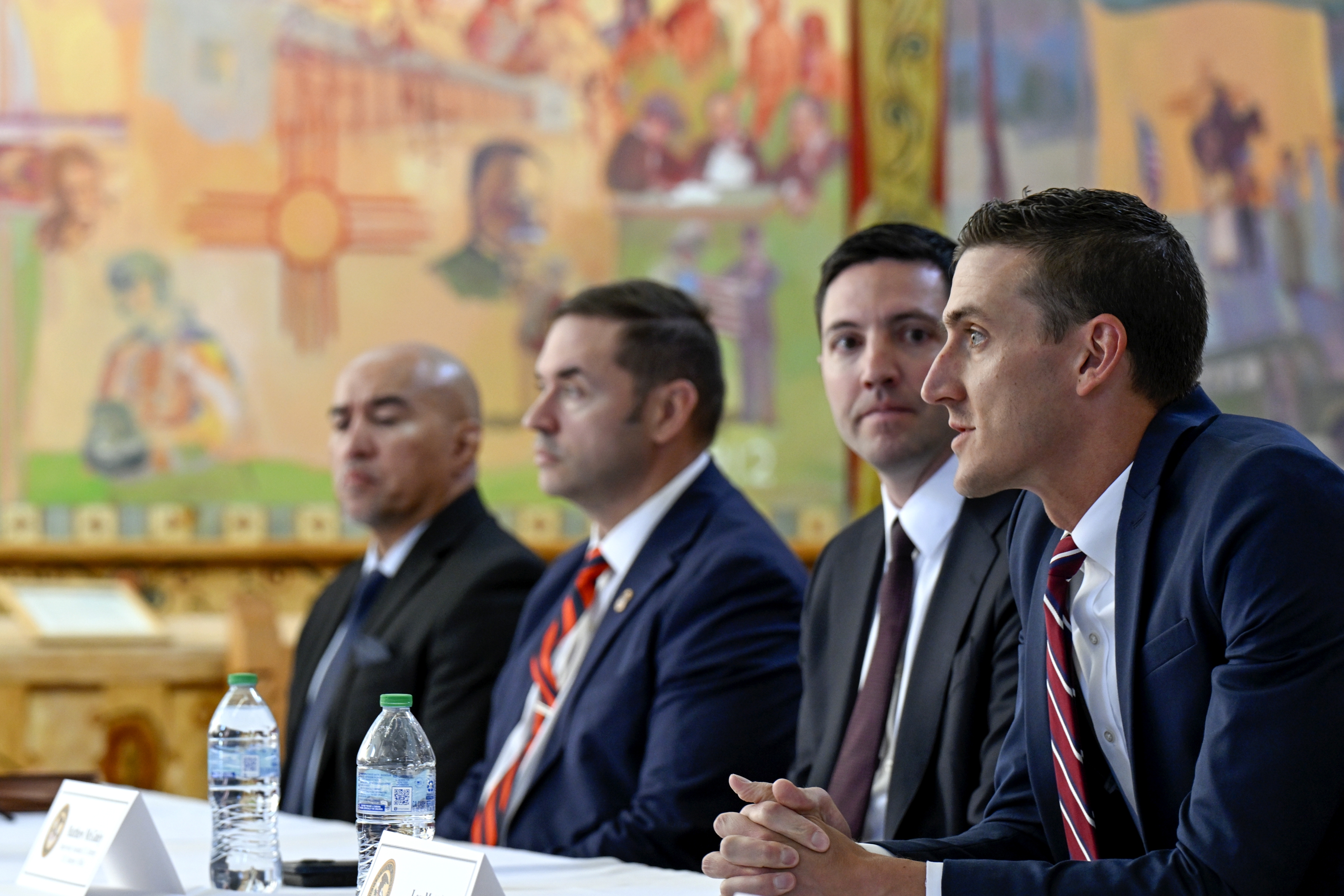 (Left to right) Supervisory AUSA Samuel Hurtado, Deputy Supervisory AUSA Paul Mysliwiec, Supervisory AUSA Matthew McGinley, Deputy Supervisory AUSA Lou Mattei