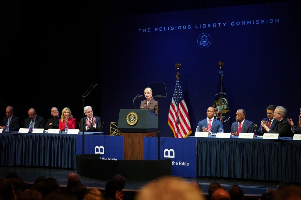 Attorney General Bondi delivers remarks at the Religious Liberty Commission hearing Attorney General Bondi delivers remarks at the Religious Liberty Commission hearing