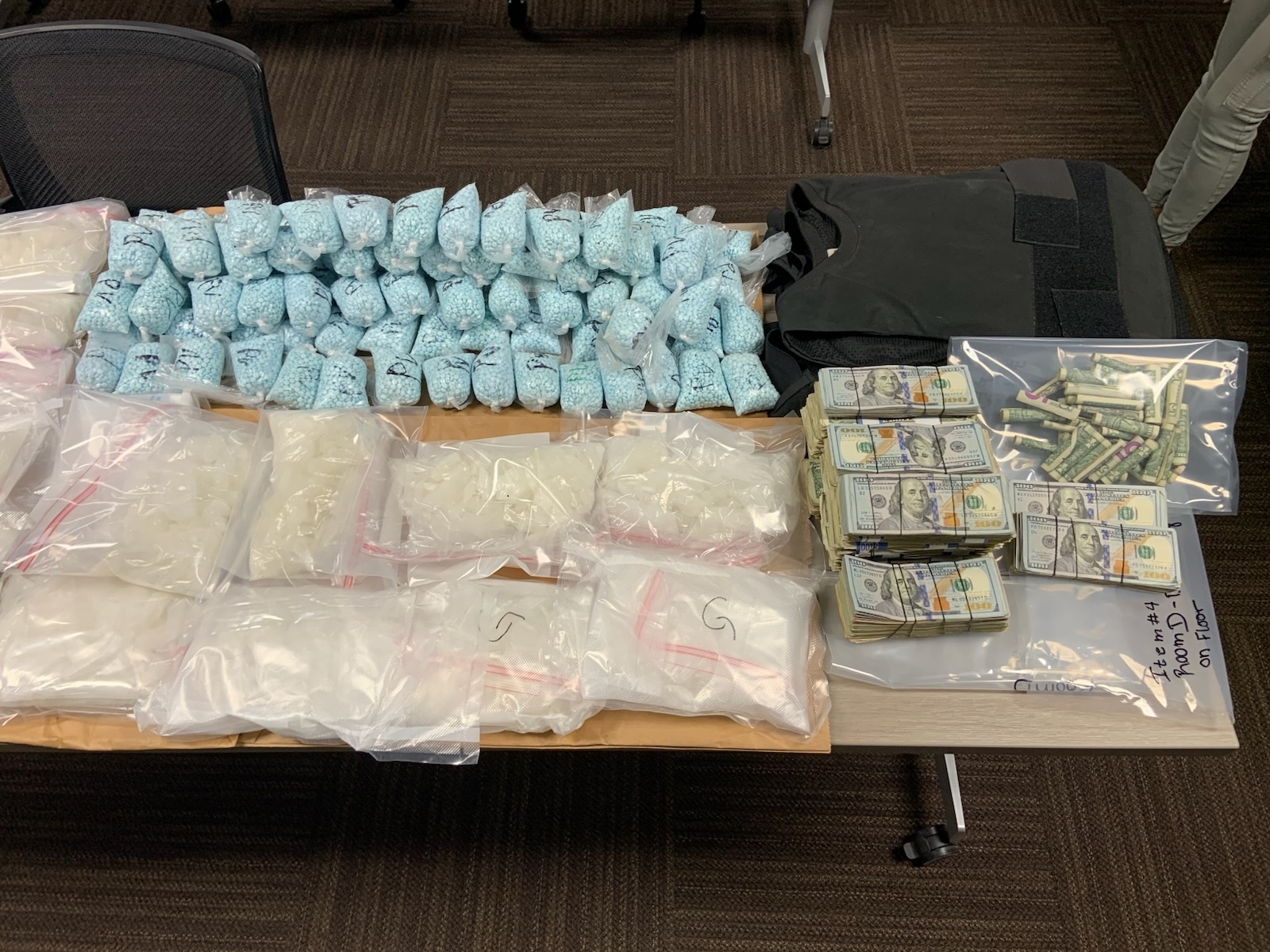 Drugs, money and body armor seized from Bezie's residence