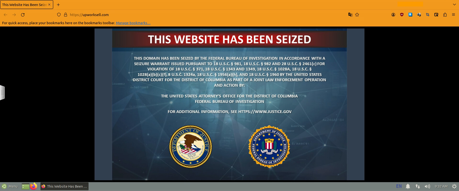 Upworksell.com Seizure Live