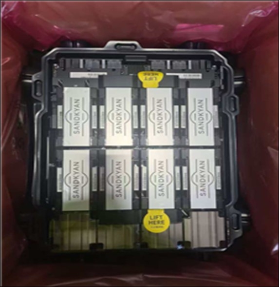 Image of a baseboard with fake company labels covering original Nvidia labels