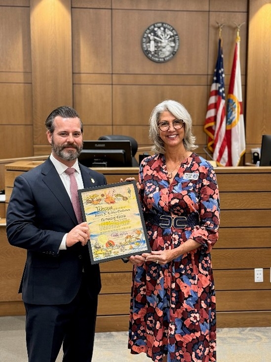 U.S. Attorney Jason A. Reding Quinones with Monroe County Mayor Michelle Lincoln
