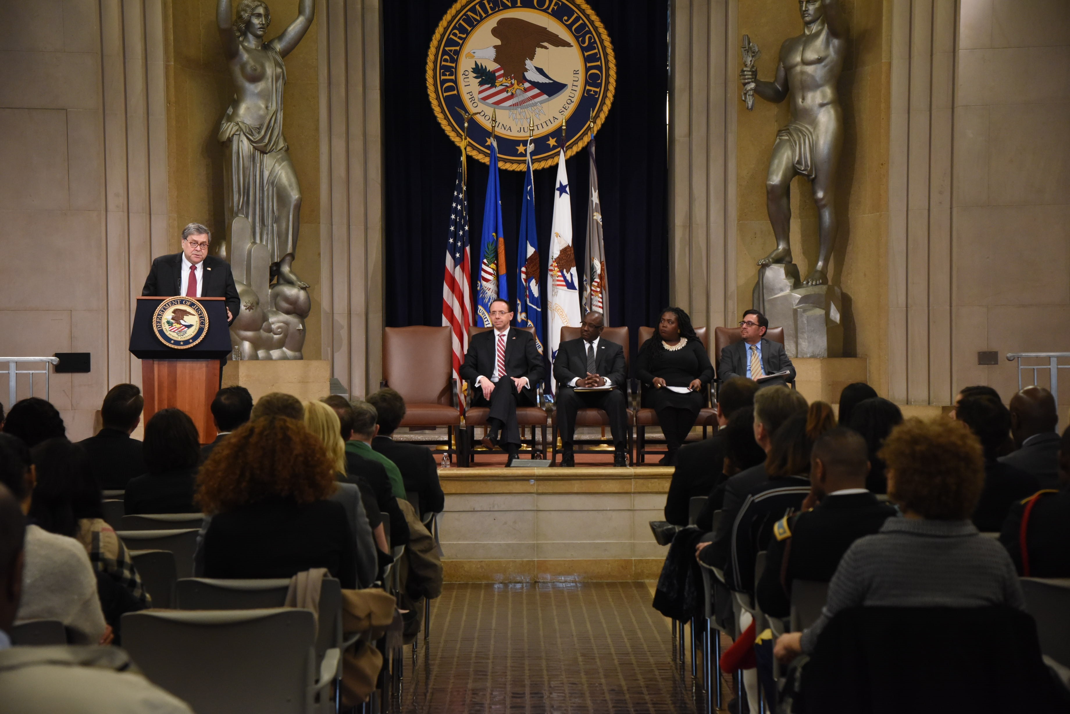 The Department of Justice held its 2019 African American (Black) History Month Observance Program in the Great Hall of the Robert F. Kennedy Main Justice.