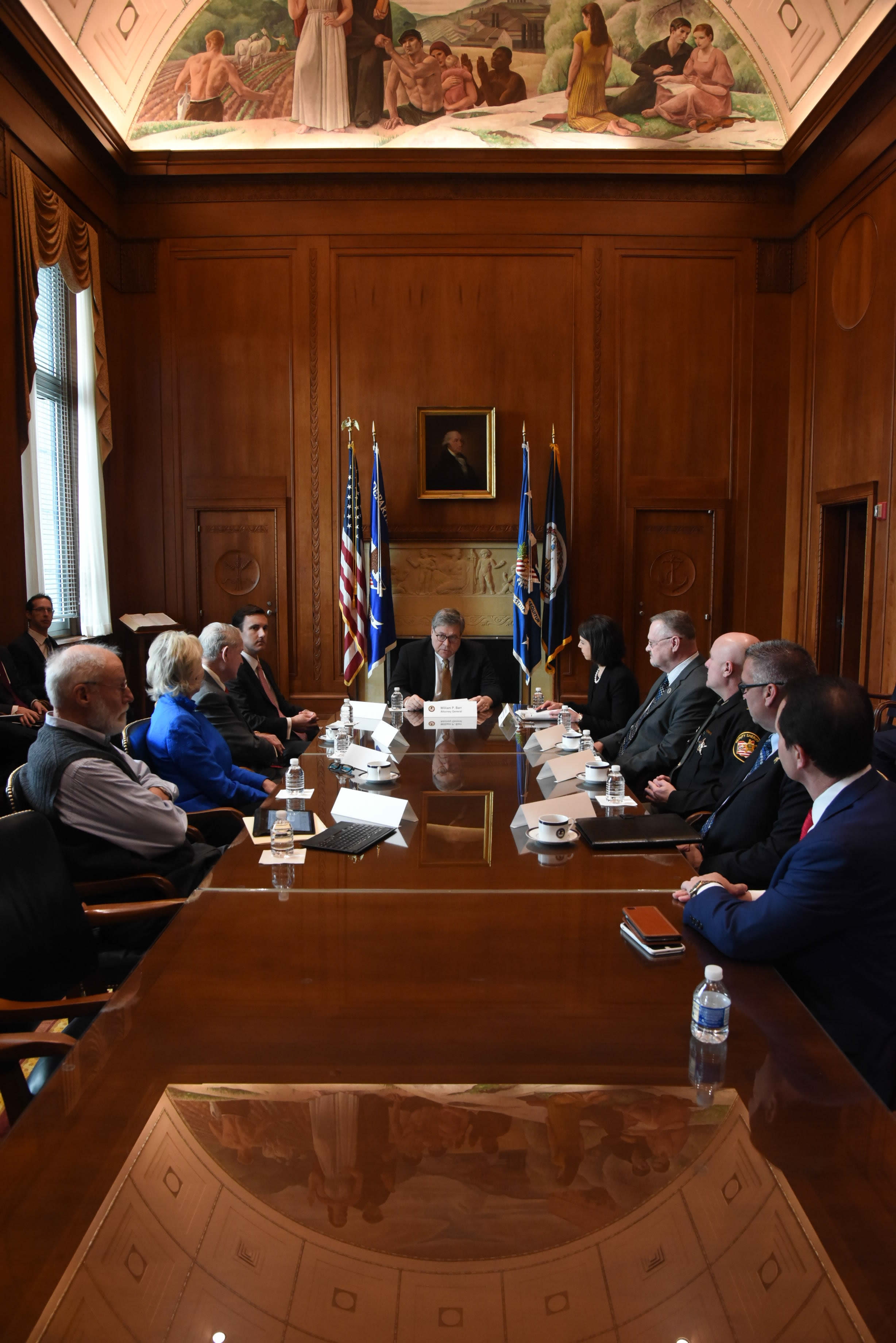 Attorney General William P. Barr hosts a local leaders roundtable to address elder financial exploitation featuring victims of elder abuse.