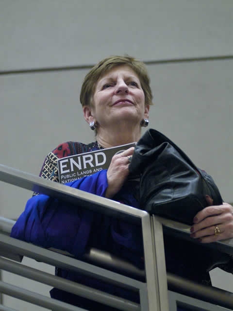 An ENRD supporter watches the presentation of awards.