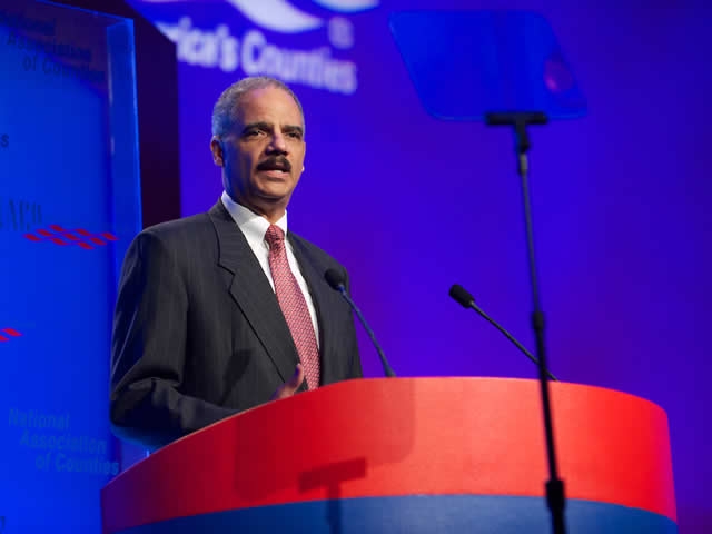 Attorney General Eric Holder speaks