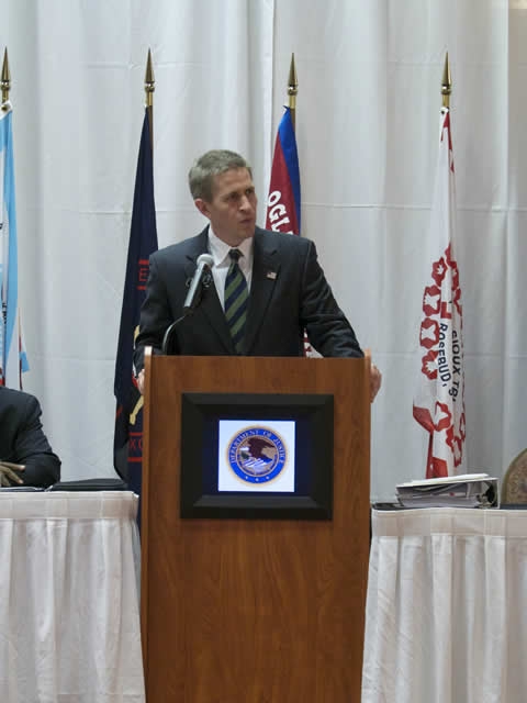 U.S. Attorney Brendan Johnson welcomes administration leadership, tribal leaders, and advocates in the areas of tribal safety and domestic violence to the conference in Rapid City, S.D.