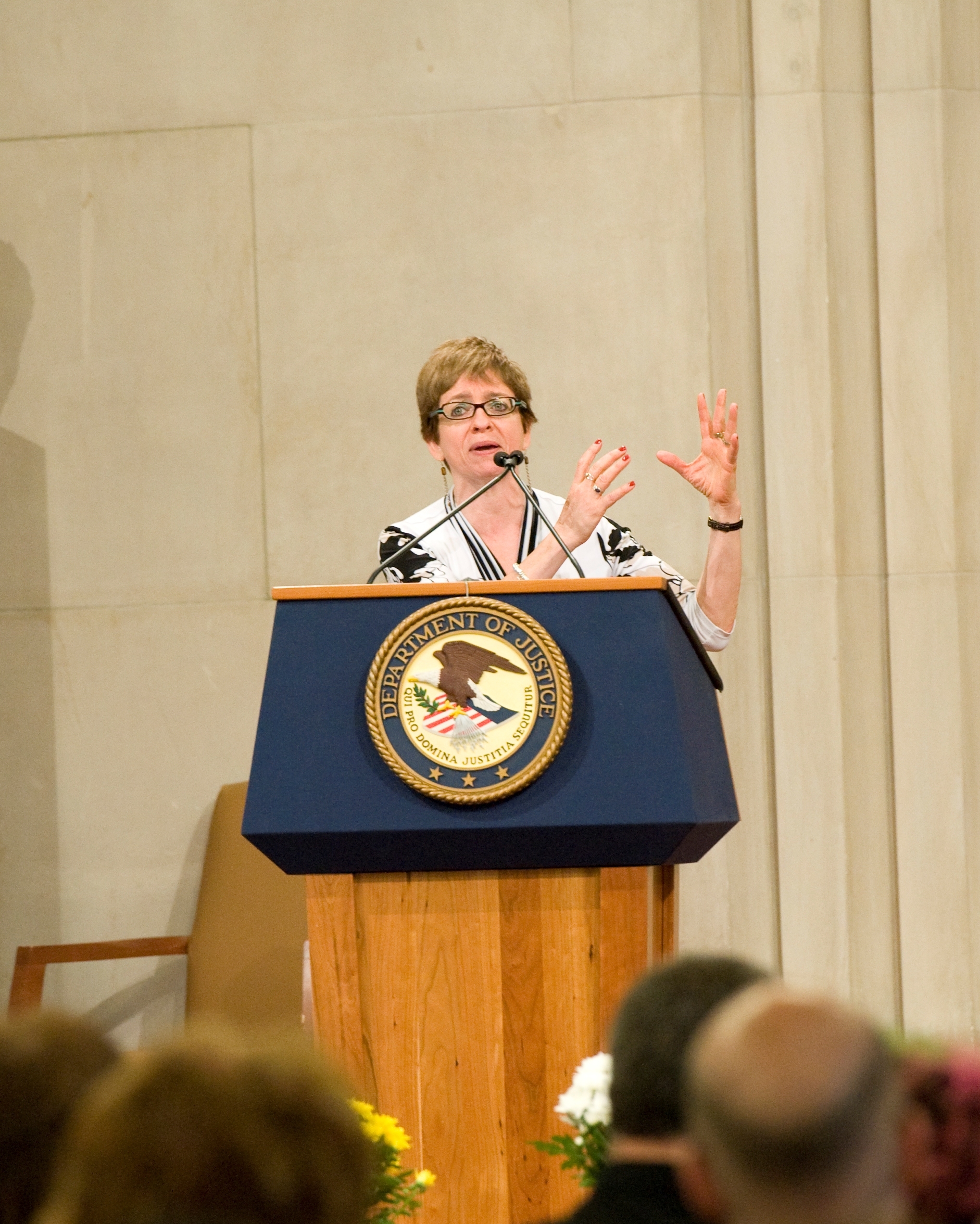 Chai Feldblum, Commissioner of the Equal Employment Opportunity Commission, gives the keynote address at this year's LGBT Pride Month Program. Commissioner Feldblum has worked extensively to advance lesbian, gay, bisexual and transgender rights, has been one of the drafters of the Employment Nondiscrimination Act, and is the first openly lesbian Commissioner of the EEOC.