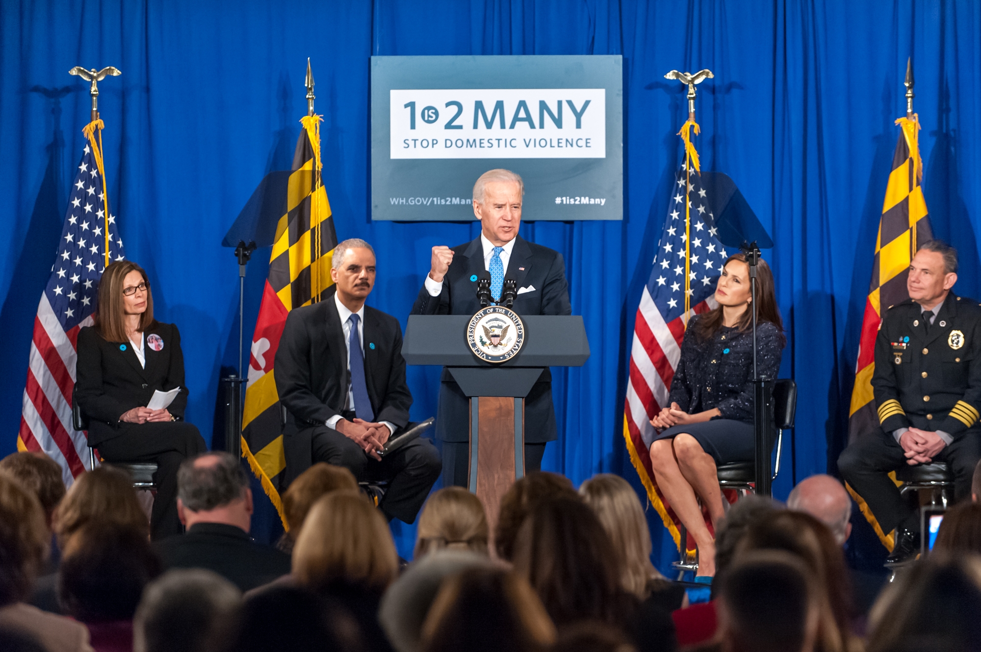 VP Joe Biden lends his support to the Initiative and recognizes  law enforcement in their fight against domestic violence.