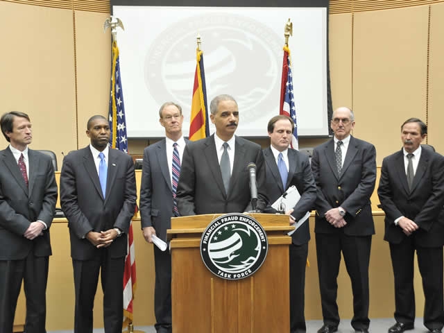 Press conference held by Attorney General Eric Holder, Arizona Attorney General Terry Goddard and task force members.