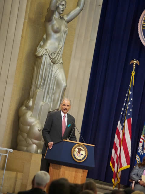 Attorney General Holder celebrates the progress made thus far in the fight against domestic violence and sexual assault