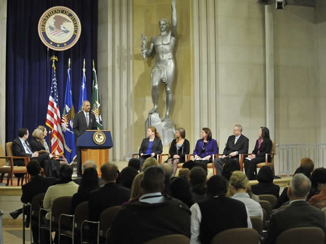 Eric Holder, Attorney General recommitted the Department to continue its efforts to protect women from violence.