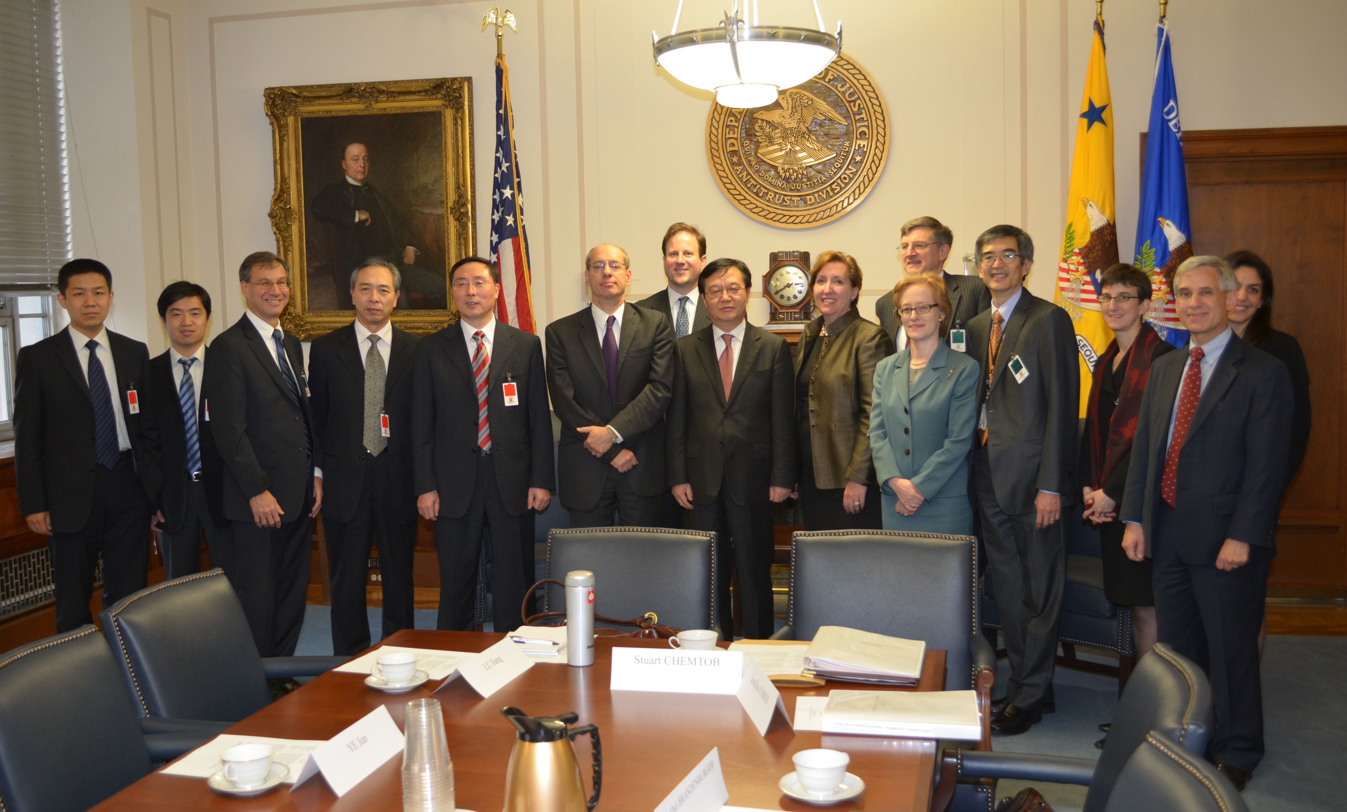Department of Justice, Federal Trade Commission, and Chinese government officials meet in Washington, D.C.
